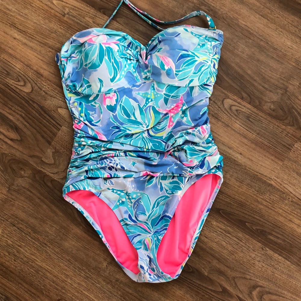 Lilly Pulitzer flamenco onepiece (worn) swim sz10